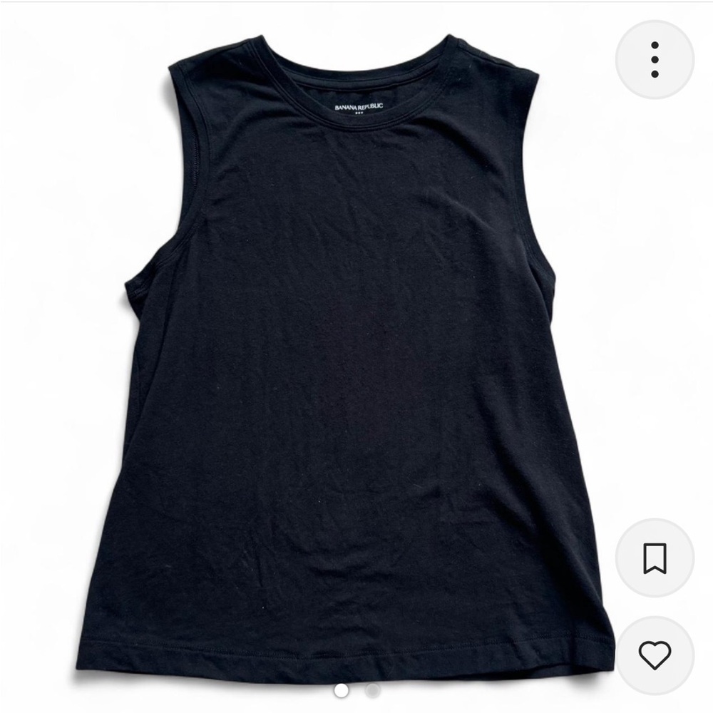 Black Banana Republic sleeveless cotton timeless tank